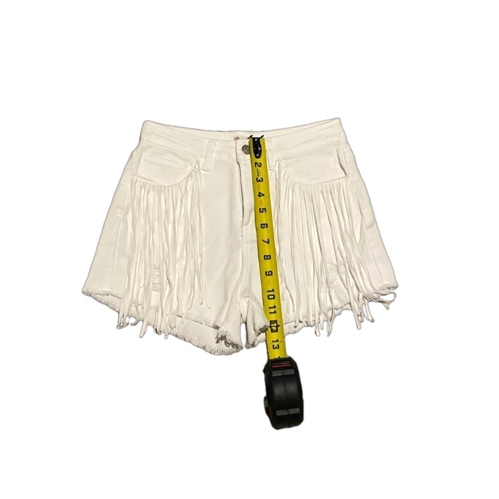 Altard State Fringe White Festival Rodeo Concert Shorts - Picture 5 of 9